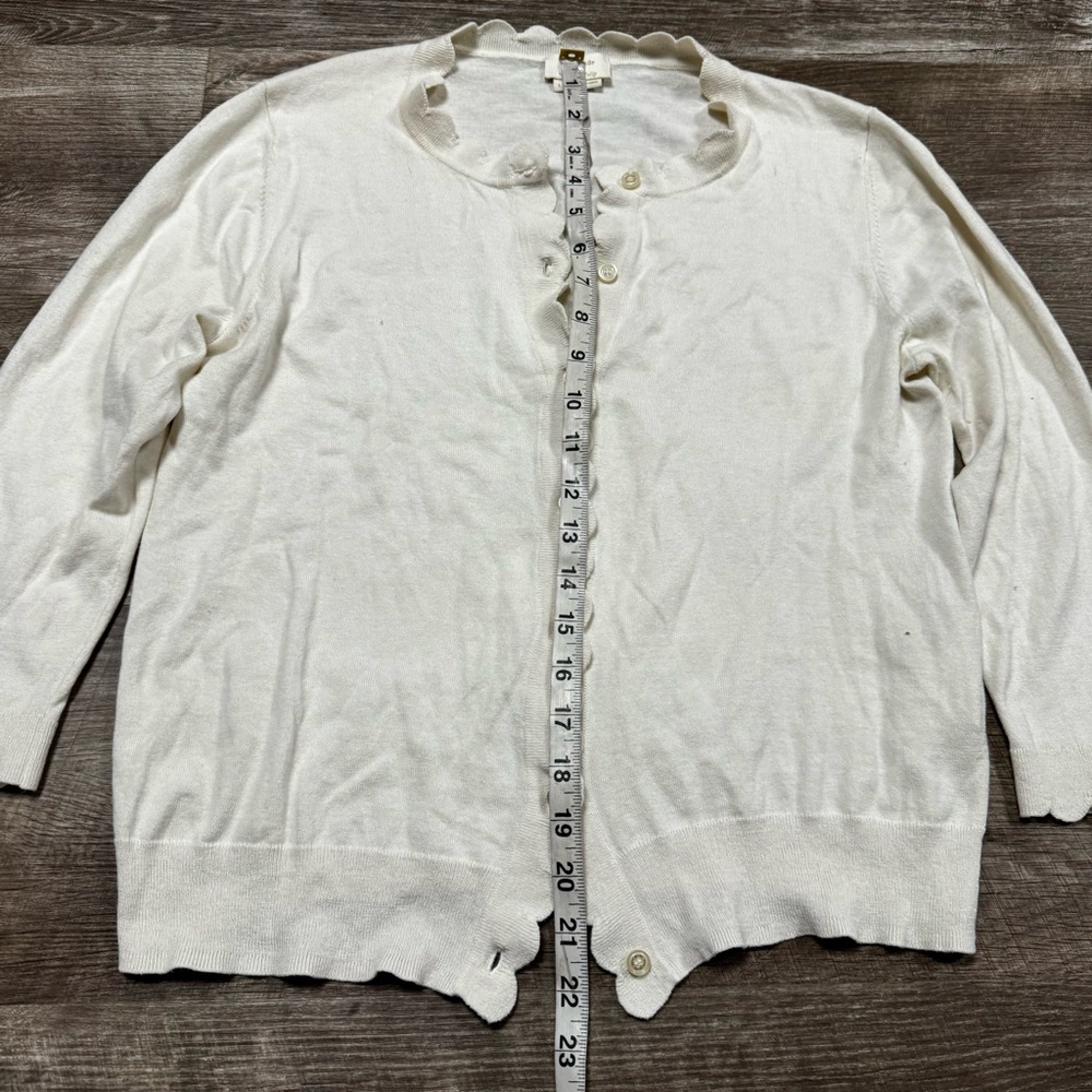 Kate Spade New York Scallop Trim Cardigan Size Large - Picture 5 of 8